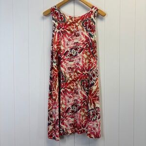 Salaam Women Boho Tropical Sleeveless Sun Dress M Resort Beachy Vacation USA